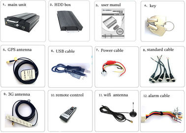 3G HD HDDのタクシー管理のための険しい可動装置のDVRによって隠される保安用カメラ システム