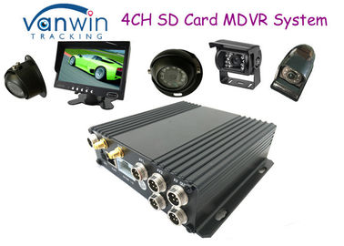 ブラック ボックスHD 4CH SDカード移動式DVRサポート256GBの二重SDのカード スロット