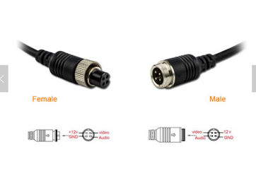 銅線M12 DVRの付属品は女性オス・コネクタ/アダプターに4つのPinの二倍になります