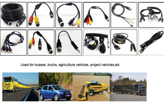 DVR アクセサリー M12 4ピン 女性 / 男性 RCA / BNC DC コネクタ / アダプターケーブル