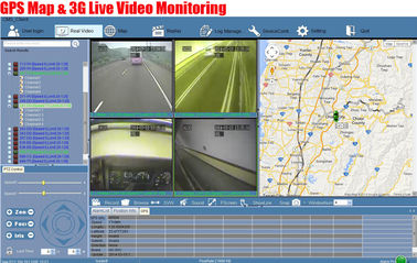 HDD 3G車のカメラDVRバス乗客のカウンター システム4カメラのデジタル車GPSの追跡