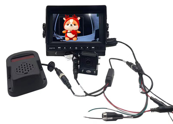 1080P HD BSD ブラインド スポット検出補助 AI カメラ サウンドとライト アラーム 7 インチ モニター付き