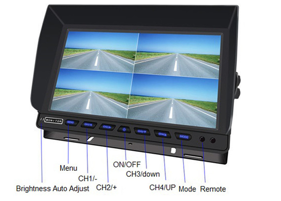 4チャネルTruckヴァンBusのための頑丈なDVR AHD TFT車のモニターの分割された画面