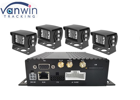 1080P AHD デュアル SD セキュリティ モバイル DVR 4Ch Gps 3g 4g バス用WiFi