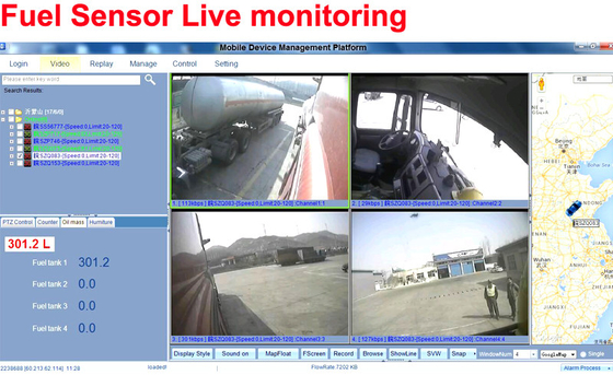 1080P HD モバイル CCTV システム DVR 燃料センサー 艦隊追跡システム