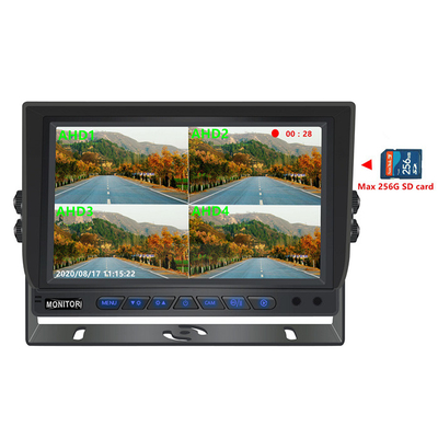 9インチ AHD カー HD スクリーン バス セキュリティ Ahd 960P トラック トレーラー用 クアッド ビュー カー モニター