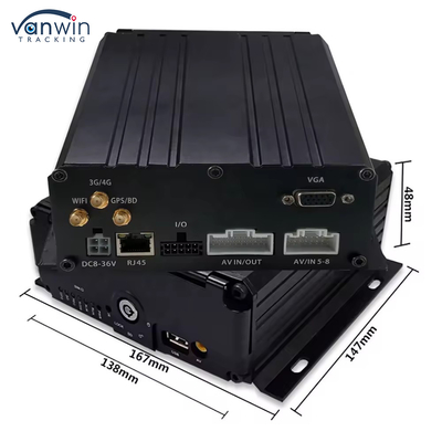 8チャネルハードディスク SDカード 自動車安全モニタリング用のモバイルDVR H.264カーMDVR
