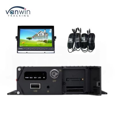 DC 12V 36V H.265 4CH HD 1080P 車用モバイルDVRダッシュカメラレコーダー