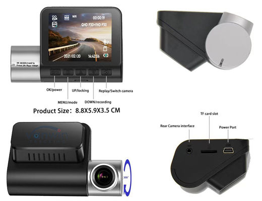 4K 高画質画像 運転記録器 1080P サポート WiFi GPS タクシー記録器 カメラ