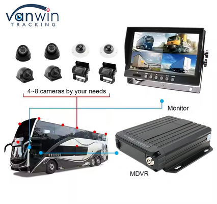 4Gオンラインビデオ追跡 GPS モバイルDVR 1080p SDカード 4チャネルシムカード GPS 車両 CCTVカメラ