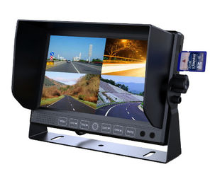 ヴァン/トラックのための立場の台紙およびクォードのイメージの7インチ ワイドスクリーンLCDのモニター4ch DVR