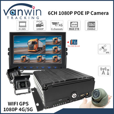 4G 6チャネル H. 265 自動車用モバイルDVR