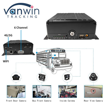 4G 6チャネル H. 265 自動車用モバイルDVR