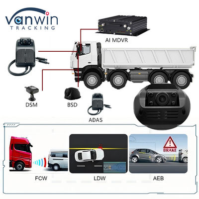 MINI 2CH 4CH 4G ダブルレンズ AI ダッシュカメラ ADAS DMS 4G GPS トラックバスタクシー用