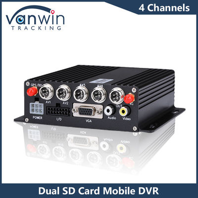 4CH HD カーカメラ デュアル SD カード モバイル DVR 4G GPS 1080P MDVR H.265 ビデオレコーダー