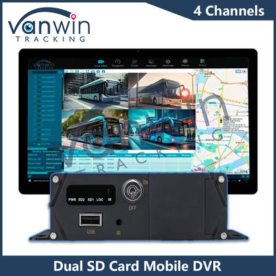 4CH HD カーカメラ デュアル SD カード モバイル DVR 4G GPS 1080P MDVR H.265 ビデオレコーダー