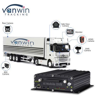ADAS DMS BSD AI 車両 艦隊 カム 車 8CH WiFi GPS 4G ライブ ビュー モバイル DVR 車用