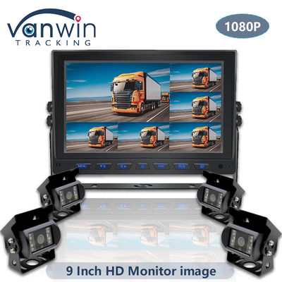 9インチ AHD 1080P MDVR モニター 8チャンネル フルHD スプリットディスプレイ モニター 車両用