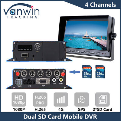 4G GPS デュアル SD カード モバイル DVR 1080P 4CH CCTV カメラレコーダー セキュリティ モバイル追跡 DVR