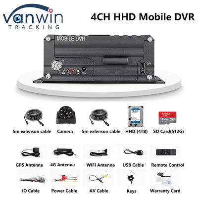 4CH 5G CMSV6 システム AI モバイル DVR GPS付き ADAS BSD DMS H.265 MDVR 車用CCTVモニター