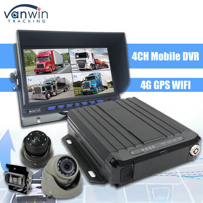 OEM ODM リアルタイム 4CH GPS モバイル DVR 4G 1080P WiFi デュアル SD カード MDVR バス用