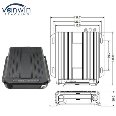 OEM ODM リアルタイム 4CH GPS モバイル DVR 4G 1080P WiFi デュアル SD カード MDVR バス用