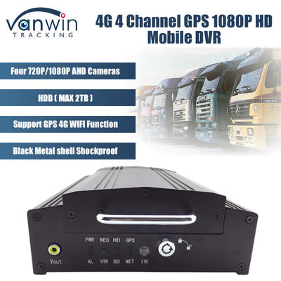 4CH 4G HDD モバイル DVR GPS WiFi ライブビデオ カー CCTV DVR トラック Cmsv6 システム