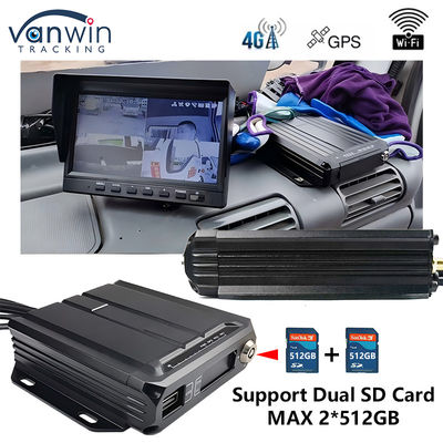4CH デュアルSDカード モバイルDVR ミニサイズ 車内ブラックボックス CCTV 4G GPS MDVR