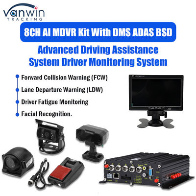 8CH 1080p 4G AI モバイル DVR ADAS DMS BSD カメラシステム GPS モバイル DVR トラック用