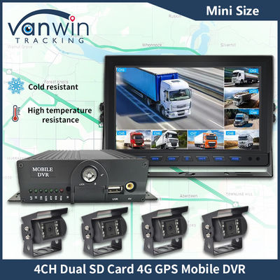 H.265 4CH フルHD モバイルDVR ライブストリーム ブラックボックスレコーダー 4G Wifi GPS 車両 CCTV