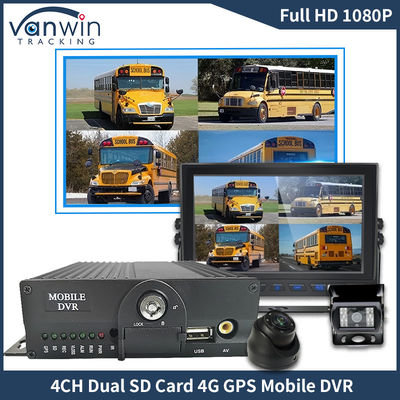 H.265 4CH フルHD モバイルDVR ライブストリーム ブラックボックスレコーダー 4G Wifi GPS 車両 CCTV