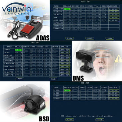 8CH AI モバイル DVR ADAS DMS BSD 機能 MDVR 高級車両セキュリティソリューション