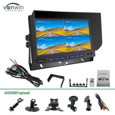 AHD/CVBS 複数のビデオ混合入力 4チャンネル 7インチ スプリットディスプレイ 自動車モニター