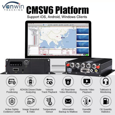 5G GPS 車両追跡 4 チャネル SD カード MDVR タクシー バス バンサポート OEM サービス