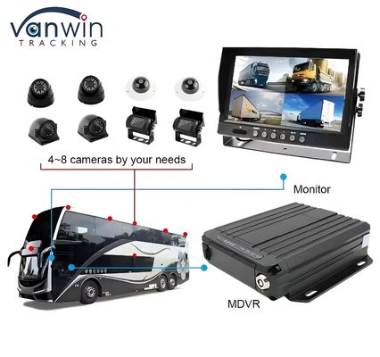1080P デュアル SD カード 4 チャネル モバイル DVR 4G GPS Wifi 車両 CCTV カメラ
