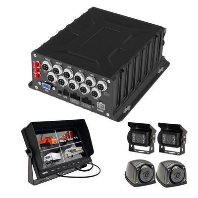 自動車監視のためのGPSとドライバー行動管理を搭載したAI駆動8チャンネルモバイルDVR