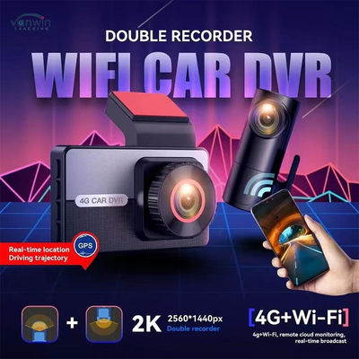ダッシュカム 2K 4G デュアルレンズ ドライブレコーダー ナイトビジョン 車載ブラックボックス DVR 車の運転用