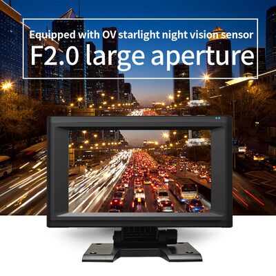 AI MDVR 7インチタッチスクリーンビデオレコーダー、4チャンネルパノラマ監視と死角検知システム搭載