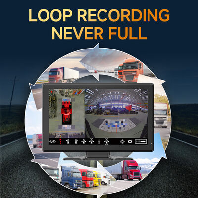 AI MDVRサラウンドビューシステム、4つの魚眼カメラ、ナイトビジョン、高フレームレート録画機能を搭載した大型車両向け