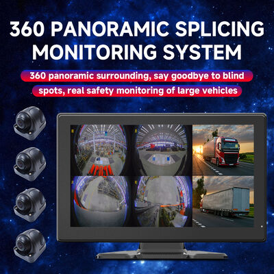 AI MDVRサラウンドビューシステム、4つの魚眼カメラ、ナイトビジョン、高フレームレート録画機能を搭載した大型車両向け