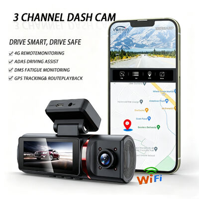 駐車監視のための WIFI サポートを備えた 4K 高度な運転支援ダッシュカム GPS ADAS DMS