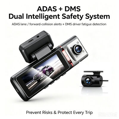 3チャネルHD DVR ダッシュカメラ 4G 4K フロント 1080P キャビン 後部 GPS トラッキング ADAS DMS 24/7 駐車モニター