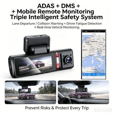 3チャネルHD DVR ダッシュカメラ 4G 4K フロント 1080P キャビン 後部 GPS トラッキング ADAS DMS 24/7 駐車モニター