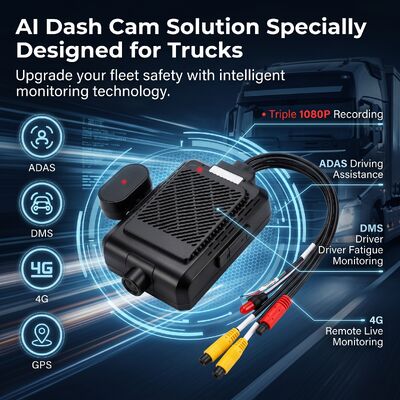 4チャネルAI インテリジェント4Gダッシュカメラ,ADAS + DMS + BSDアクティブセーフティ,1080P+720P タクシー記録