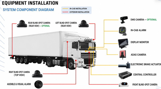 フリートテレマティクス向け 77GHz ミリ波レーダー ADAS + DMS および 4G/5G 接続を備えた AEBS システム