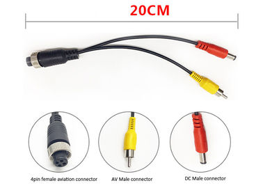 4 Pinの航空コネクター ケーブルBNC RCA可聴周波DVRケーブル23cmの長さ