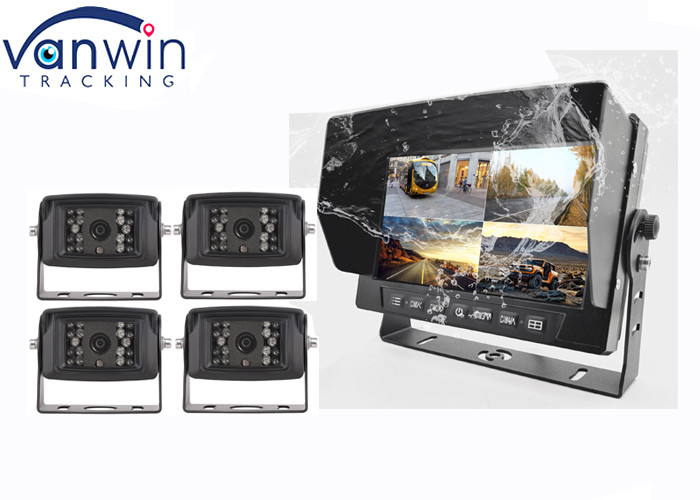 7インチ 4スプリット AHD HD 防水 TFT カーモニター U 形フレーム付きのバックビューシステム