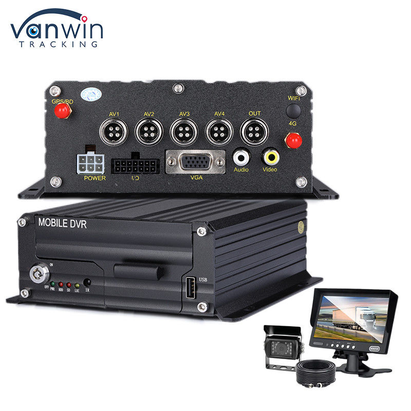 車両 1080P H.265 4CH SD カー モバイル DVR ダッシュカメラレコーダー