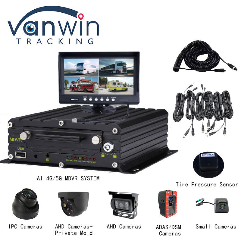 4G 5G WIFI GPS 8 CH AI モバイル DVR ADAS DMS HDD SSD SD カード付き 車 バス トラック