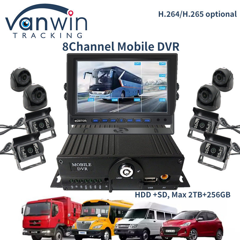 8チャンネル 1080P AHD モバイルDVR 車両 CCTV MDVR 2TB HDD トラック・タクシーバス用